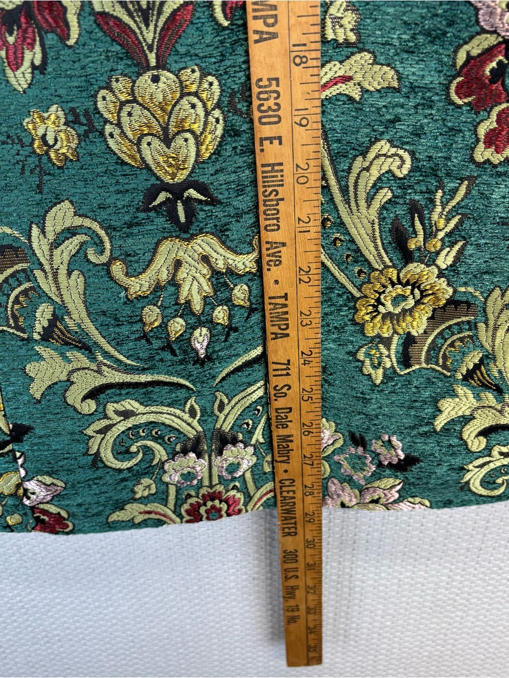 NWT Vintage Peck & Peck Tapestry Green Gold Coat Jacket Women S Brocade Floral - Picture 14 of 14